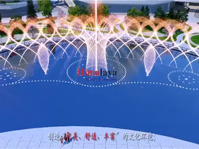 Himalaya Music Fountain Is Contracted For Yinyue Lake Musical Fountain Water Show Construction1