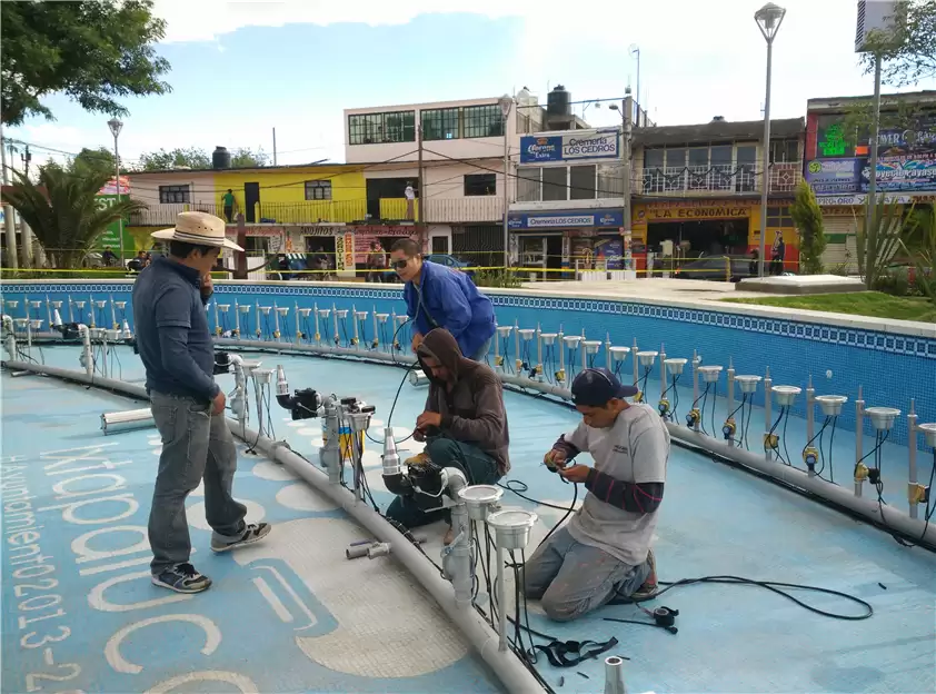 Jardin Hidalgo Ixtapaluca Music Water Fountain Project, Mexico1 نافورة ماء